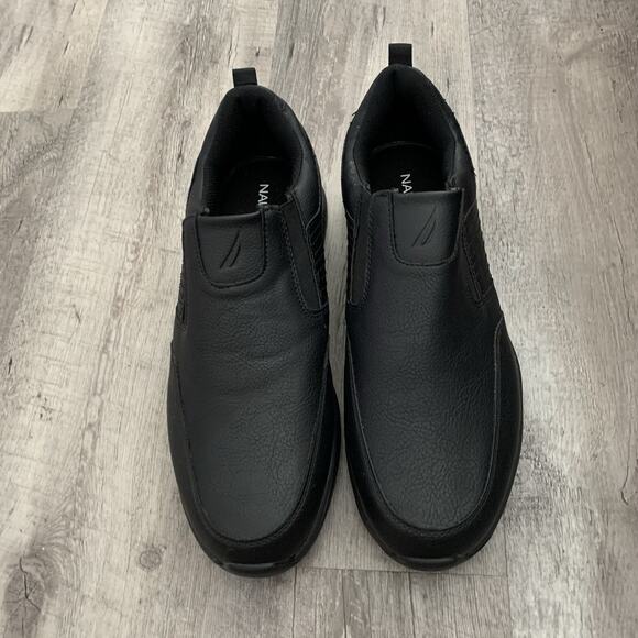 Nautica Orwell Mens Shoes Size 12 Black Comfortable Utility Work Slip On NICE - Picture 4 of 11